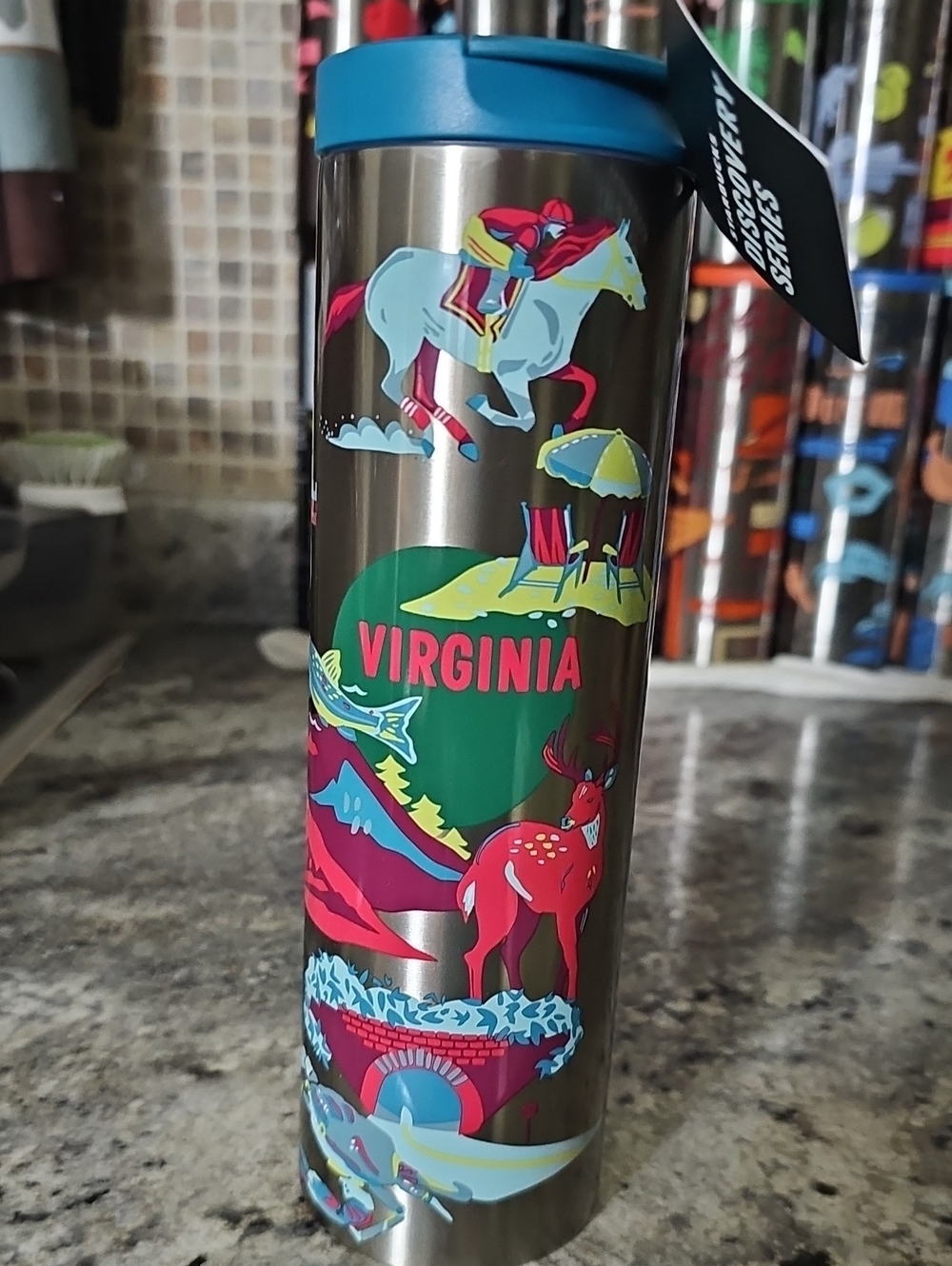 Starbucks Stainless Steel Virginia Tumbler - Teal, Red, Green, Pink